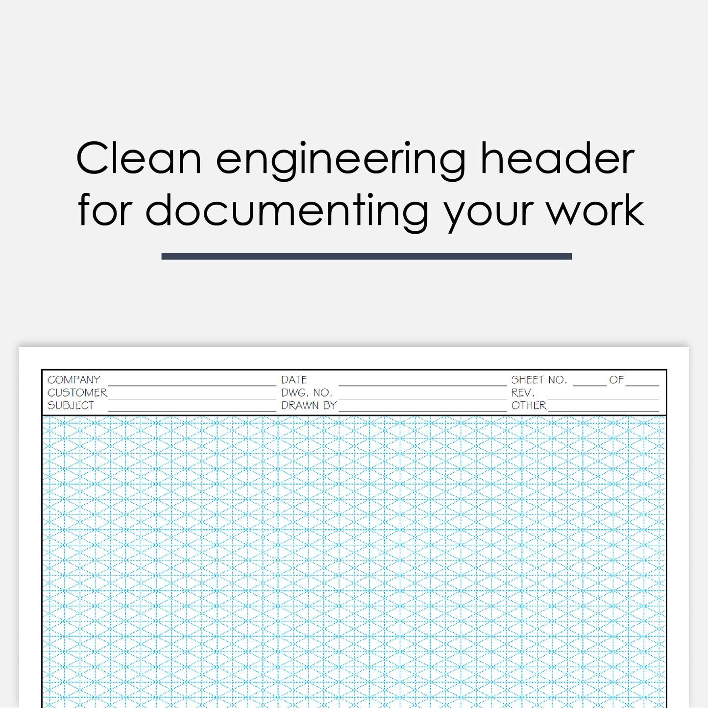 Loose Leaf GeekNavy Isometric Grid Graph Paper, 8.5″ x 11″ Landscape - 200 Sheets