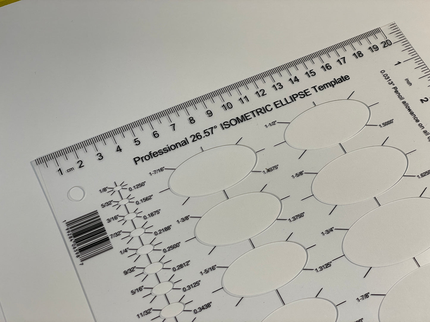 GeekNavy 26.57 Degree Isometric Ellipse Template