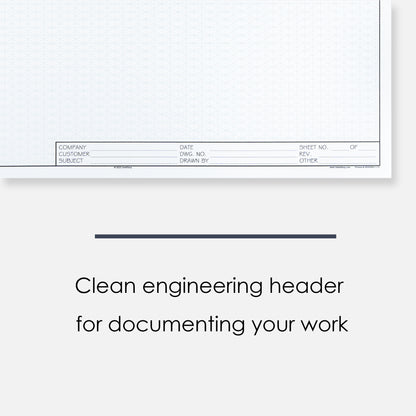 CUSTOM LOGO - GeekNavy Isometric Grid Graph Paper Pad, 11″ x 17″ Landscape