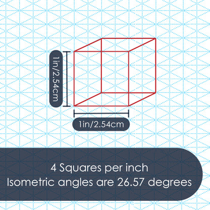 GeekNavy Isometric Grid Graph Paper Pad, 11″ x 17″ Landscape