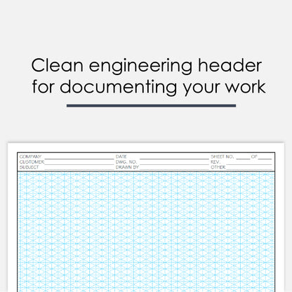 GeekNavy Isometric Grid Graph Paper Pad, 8.5″ x 11″ Landscape