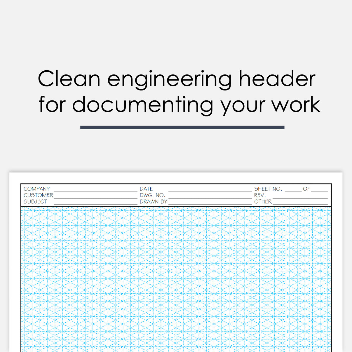 Loose Leaf GeekNavy Isometric Grid Graph Paper, 8.5″ x 11″
