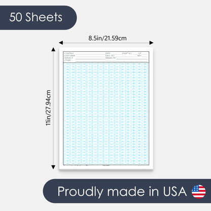 GeekNavy Isometric Grid Graph Paper Pad, 8.5″ x 11″ Portrait