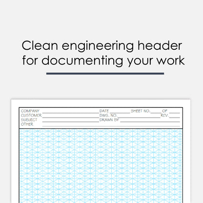 GeekNavy Isometric Grid Graph Paper Pad, 8.5″ x 11″ Portrait