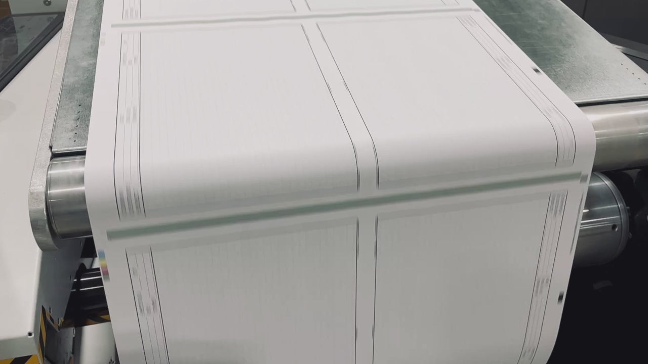 Load video: Production print run of GeekNavy 3D025IN8511L isometric graph paper